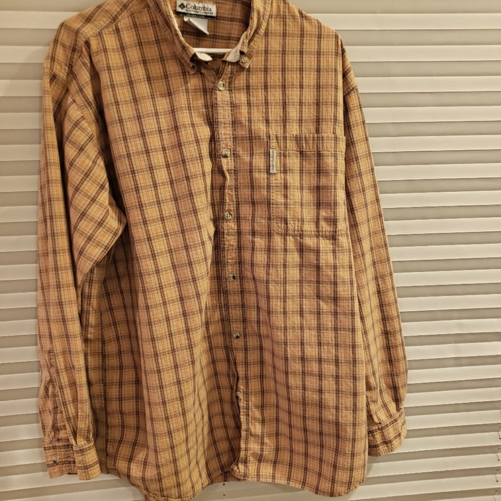 Men's Columbia long sleeve button up shirt size XXL